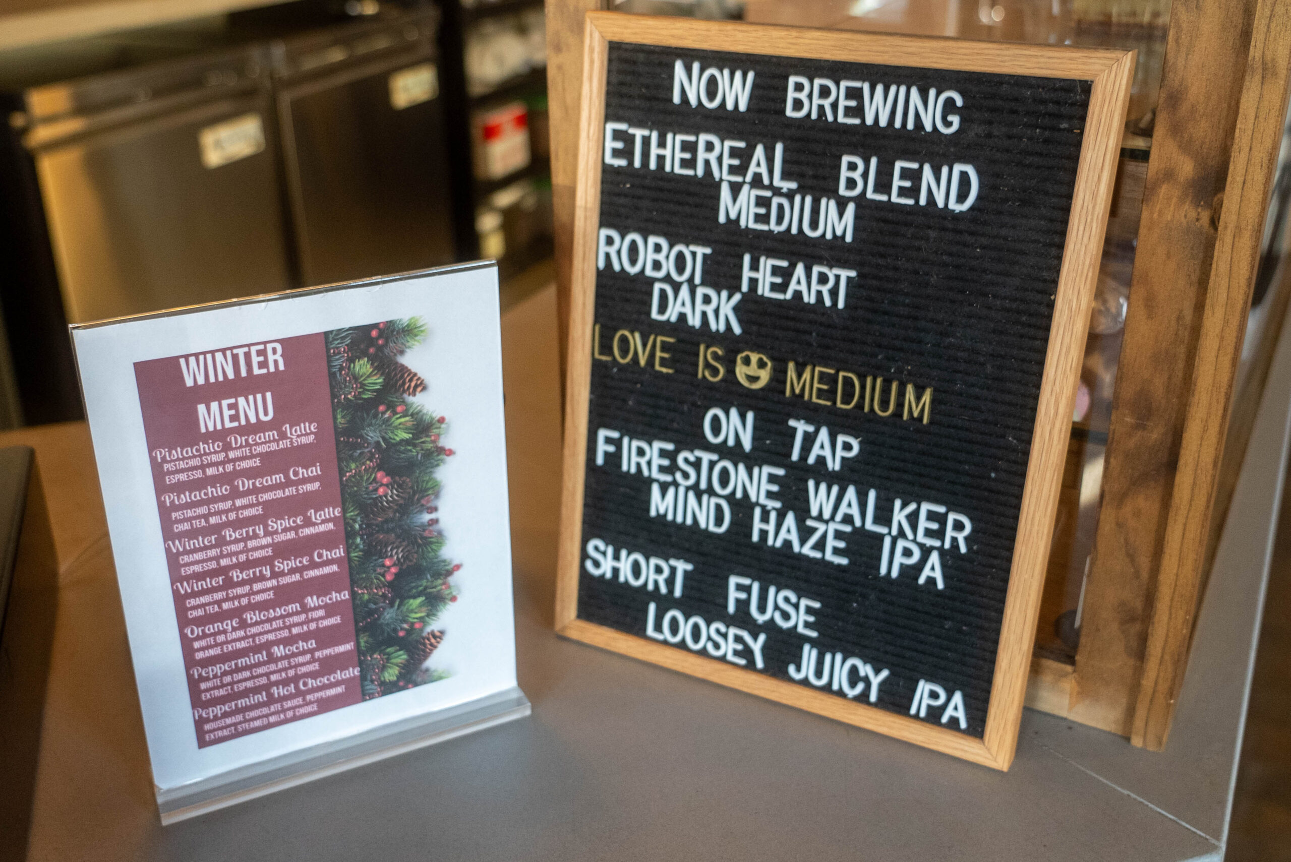Ethereal Confections drink menu