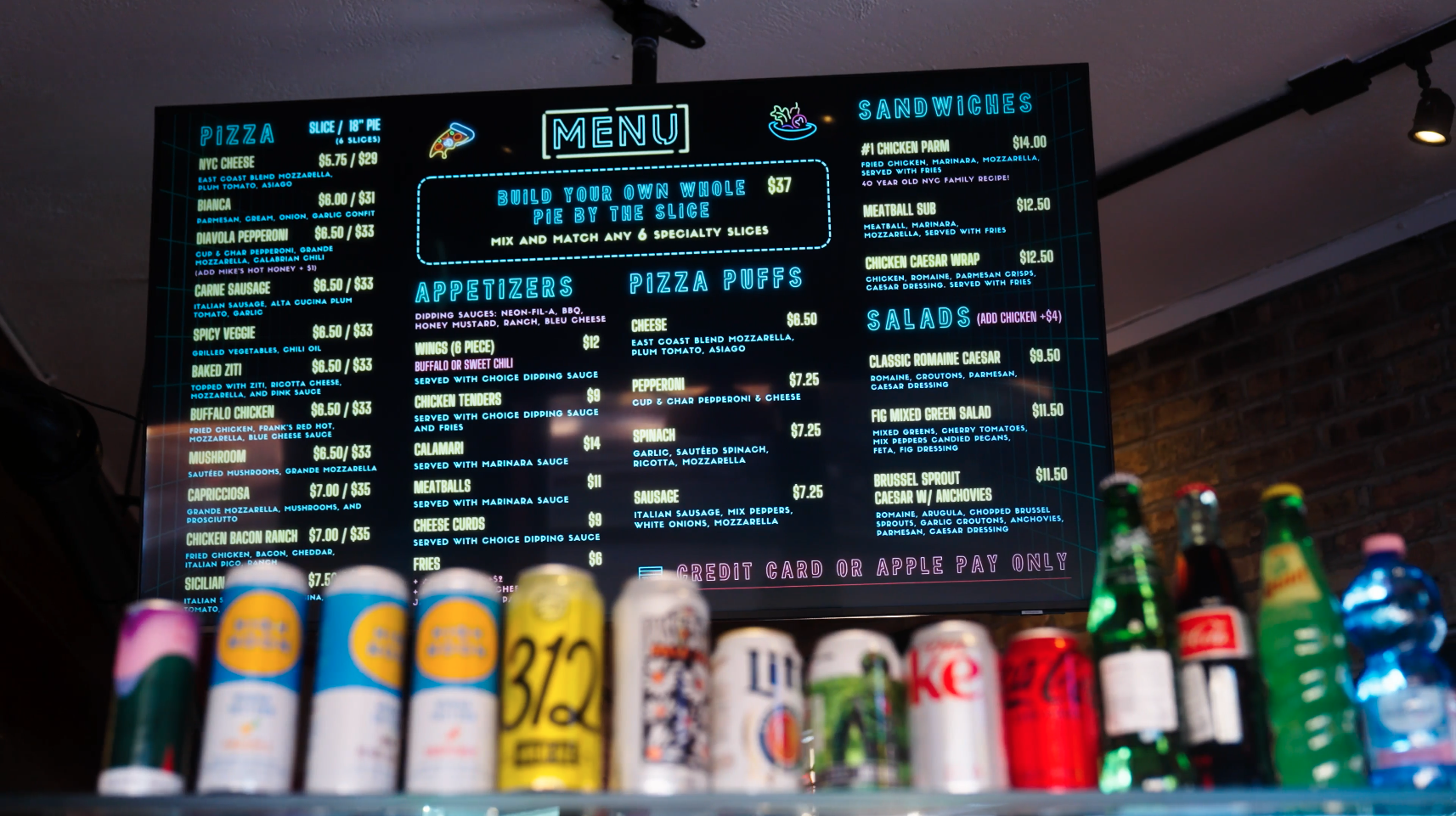 Neon Gardens menu