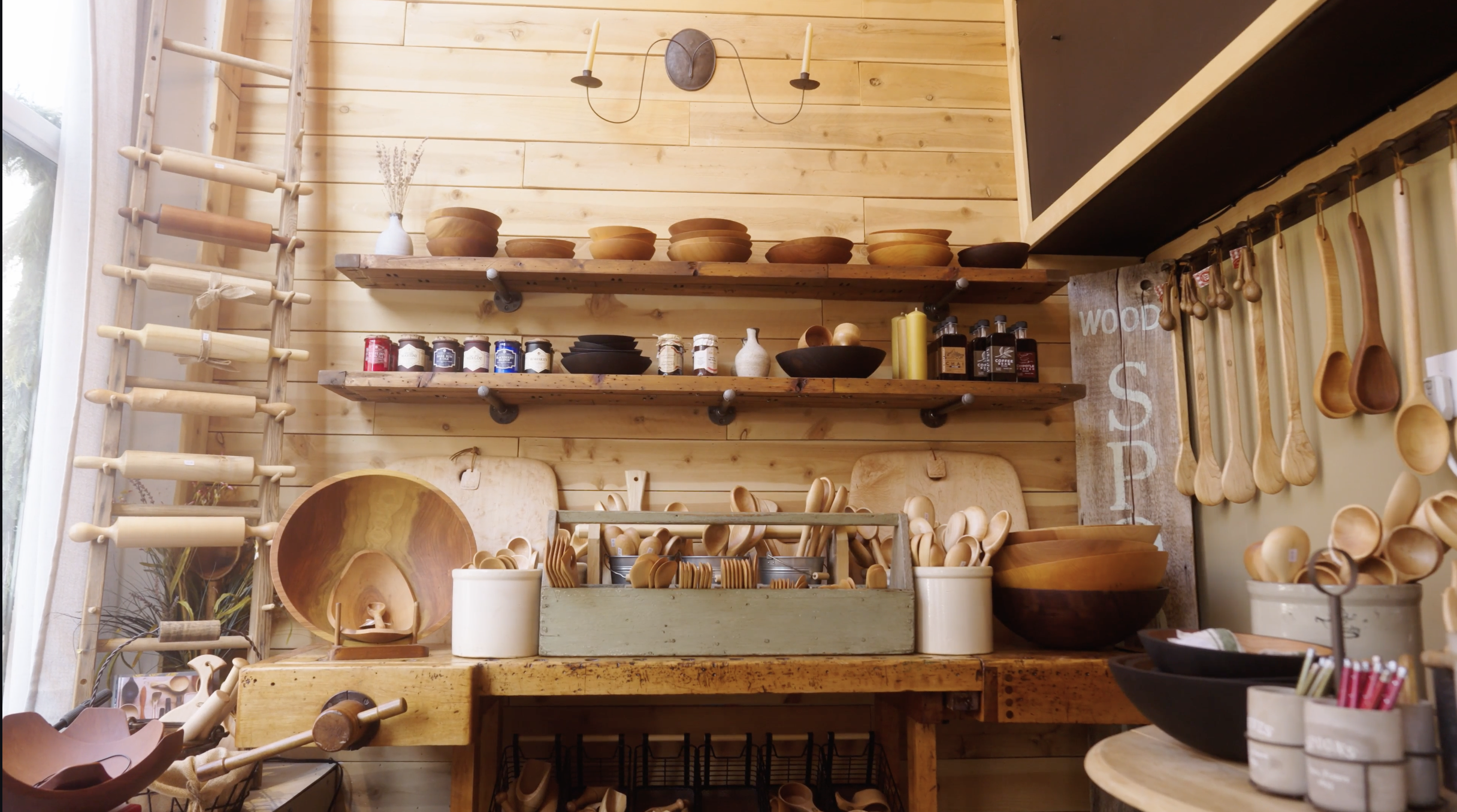 Display of the wood products.