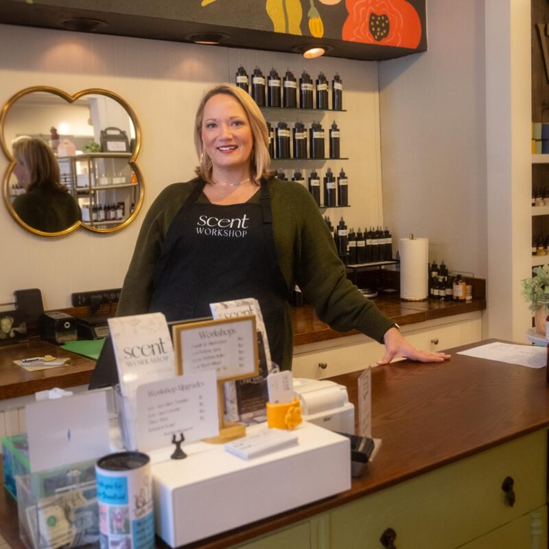 Brianne Van Hemert at the register